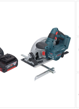 Bosch GKS 18V-57-2 Professional Akku Handkreissäge 18 V 165 mm Brushless + 1x Akku 6,0 Ah + Ladegerät