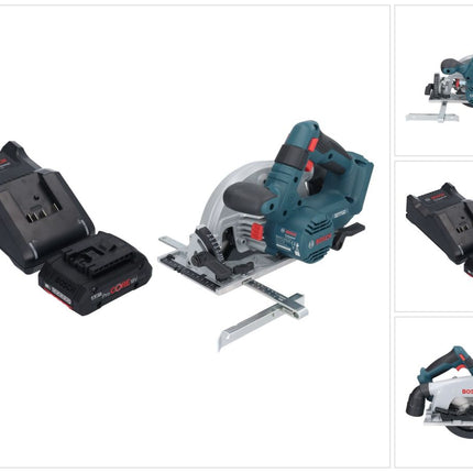 Bosch GKS 18V-57-2 Professional Akku Handkreissäge 18 V 165 mm Brushless + 1x ProCORE Akku 4,0 Ah + Ladegerät