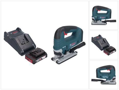 Bosch GST 18V-125 B Sierra de calar inalámbrica profesional 18 V 125 mm sin escobillas + 1x batería 2,0 Ah + cargador