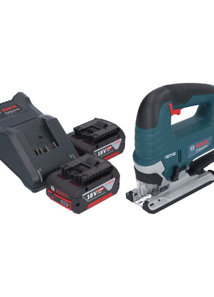 Bosch GST 18V-125 B Professional Akku Stichsäge 18 V 125 mm Brushless + 2x Akku 4,0 Ah + Ladegerät