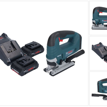 Bosch GST 18V-125 B Professional Akku Stichsäge 18 V 125 mm Brushless + 2x ProCORE Akku 4,0 Ah + Ladegerät