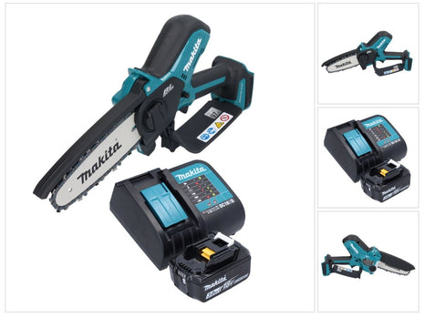 Motosierra a batería Makita DUC 150 SF 18 V 15 cm sin escobillas + 1x batería 3,0 Ah + cargador