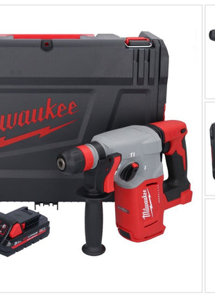 Marteau combiné à batterie Milwaukee M18 BLHX-301X 18 V 2,3 J sans balais + 1x batterie 3,0 Ah + boîtier HD - sans chargeur