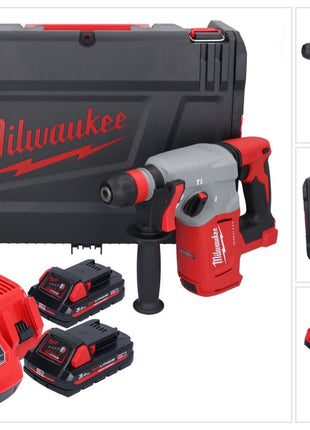 Milwaukee M18 BLHX-302X Akku Kombihammer 18 V 2,3 J Brushless + 2x Akku 3,0 Ah + Ladegerät + HD-Box