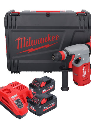 Martillo combinado a batería Milwaukee M18 BLHX-552X 18 V 2,3 J sin escobillas + 2x baterías 5,5 Ah + cargador + caja HD