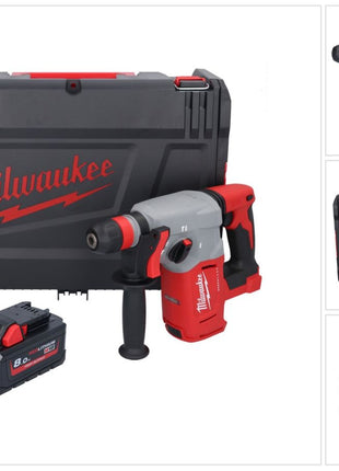 Milwaukee M18 BLHX-801X Akku Kombihammer 18 V 2,3 J Brushless + 1x Akku 8,0 Ah + HD-Box - ohne Ladegerät