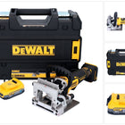 DeWalt DCW 682 NT Akku Flachdübelfräse 18 V 102 x 20 mm Brushless + 1x Powerstack Akku 1,7 Ah + TSTAK - ohne Ladegerät