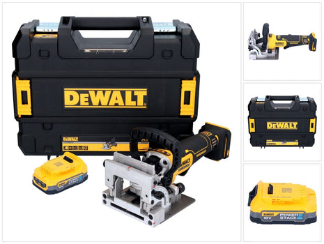 DeWalt DCW 682 NT cortador de tacos planos a batería 18 V 102 x 20 mm sin escobillas + 1x batería Powerstack 1,7 Ah + TSTAK - sin cargador