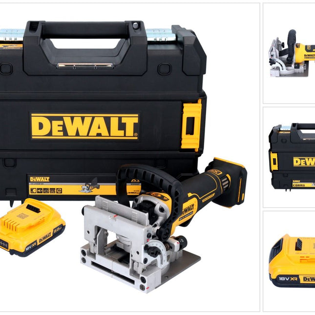 DeWalt DCW 682 NT Akku Flachdübelfräse 18 V 102 x 20 mm Brushless + 1x Akku 2,0 Ah + TSTAK - ohne Ladegerät