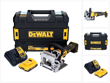 Cortadora de tacos planos a batería DeWalt DCW 682 D1T 18 V 102 x 20 mm sin escobillas + 1x batería 2,0 Ah + cargador + TSTAK