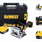 DeWalt DCW 682 NT Akku Flachdübelfräse 18 V 102 x 20 mm Brushless + 1x Akku 5,0 Ah + TSTAK - ohne Ladegerät