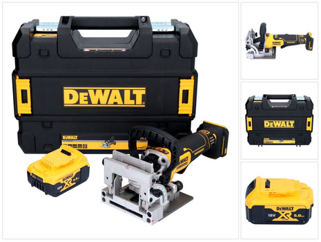 Akumulatorowy frez do kołków płaskich DeWalt DCW 682 NT 18 V 102 x 20 mm bezszczotkowy + 1x akumulator 5,0 Ah + TSTAK - bez ładowarki