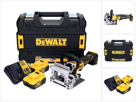 DeWalt DCW 682 P2T cordless flat dowel cutter 18 V 102 x 20 mm brushless + 2x rechargeable battery 5.0 Ah + charger + TSTAK