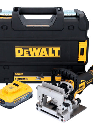 DeWalt DCW 682 NT Fraiseuse à lamelles sans fil 18 V 102 x 20 mm Brushless + 1x batterie Powerstack 5,0 Ah + TSTAK - sans chargeur