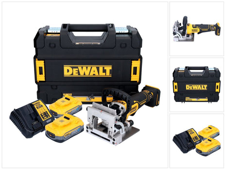 Akumulatorowy płaski frez do kołków DeWalt DCW 682 H2T 18 V 102 x 20 mm bezszczotkowy + 2x akumulator Powerstack 5,0 Ah + ładowarka + TSTAK