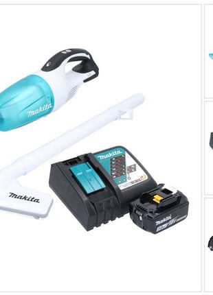 Aspirateur sans fil Makita DCL 181 FRF1WX 18 V 53 mbar 0,65 L + 1x batterie 3,0 Ah + chargeur