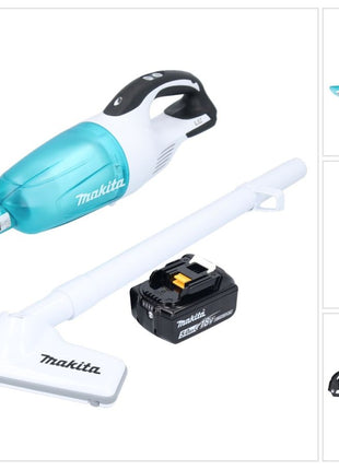 Aspirateur sans fil Makita DCL 181 FT1WX 18 V 53 mbar 0,65 L + 1x batterie 5,0 Ah - sans chargeur