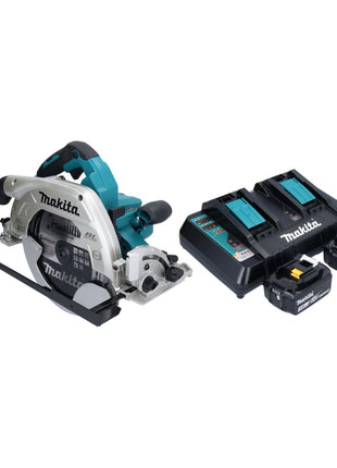 Sierra circular a batería Makita DHS 900 PF2U 36 V (2x 18 V) 235 mm sin escobillas + 2x batería 3,0 Ah + cargador doble + adaptador Bluetooth