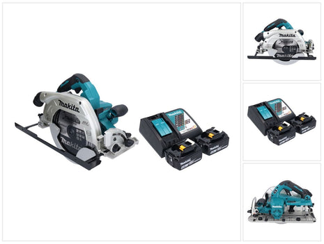 Makita DHS 900 RT2U Akumulatorowa pilarka tarczowa 36 V ( 2x 18 V ) 235 mm bezszczotkowa + 2x akumulator 5,0 Ah + ładowarka + adapter Bluetooth