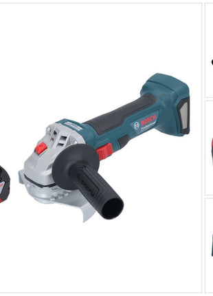 Bosch GWS 18V-7 Professional Akku Winkelschleifer 18 V 125 mm Brushless + 1x Akku 4,0 Ah - ohne Ladegerät