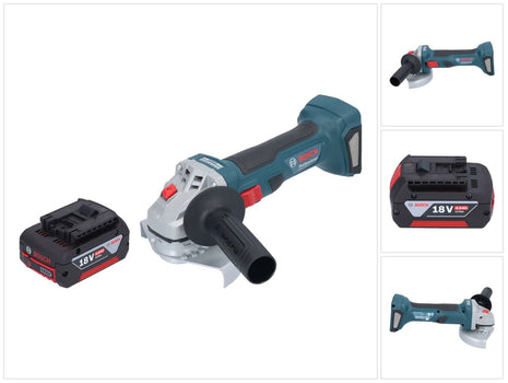 Bosch GWS 18V-7 Smerigliatrice angolare professionale a batteria 18 V 125 mm senza spazzole + 1x batteria ricaricabile 4,0 Ah - senza caricabatterie