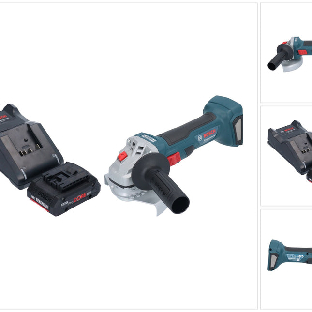 Bosch GWS 18V-7 Professional Akku Winkelschleifer 18 V 125 mm Brushless + 1x ProCORE Akku 4,0 Ah + Ladegerät