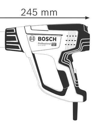 Pistolet à air chaud professionnel Bosch GHG 20-63 2000 W 50 - 630 °C (06012A6200)