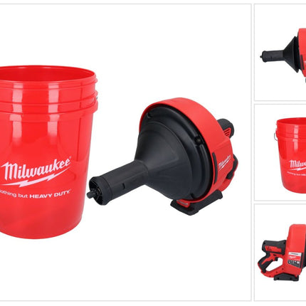 Milwaukee M12 BDC8-0C Akku Rohrreinigungsgerät 12 V ( 4933451632 ) + Spirale + Eimer - ohne Akku, ohne Ladegerät