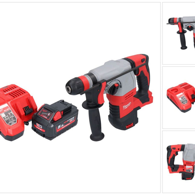 Milwaukee M18 HD18HX-551 Akku Kombihammer 18 V 2,4 J + 1x Akku 5,5 Ah + Ladegerät