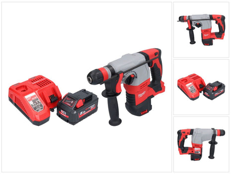 Milwaukee M18 HD18HX-551 akumulatorowy młot udarowo-obrotowy 18 V 2,4 J + 1x akumulator 5,5 Ah + ładowarka