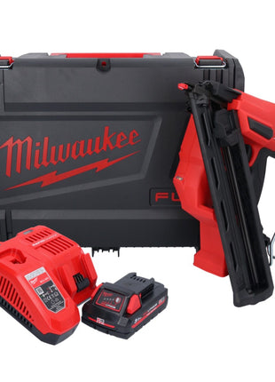 Milwaukee M18 FN15GA-301X Akku Nagler 18 V Brushless 32 - 64 mm + 1x Akku 3,0 Ah + Ladegerät + HD Box