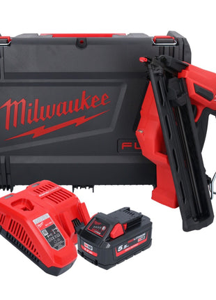 Clavadora a batería Milwaukee M18 FN15GA-551X 18 V sin escobillas 32 - 64 mm + 1x batería 5,5 Ah + cargador + caja HD