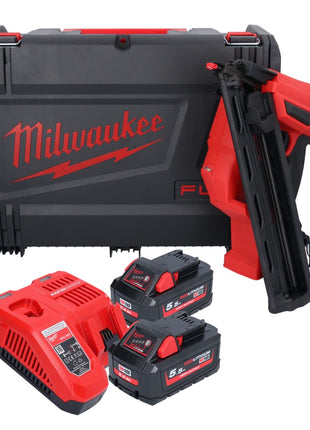 Clavadora a batería Milwaukee M18 FN15GA-552X 18 V sin escobillas 32 - 64 mm + 2x baterías 5,5 Ah + cargador + caja HD