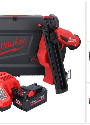 Clavadora a batería Milwaukee M18 FN15GA-801X 18 V sin escobillas 32 - 64 mm + 1x batería 8,0 Ah + cargador + caja HD