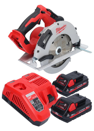 Sierra circular a batería Milwaukee M18 BLCS66-302 18 V 190 mm sin escobillas + 2x baterías 3,0 Ah + cargador