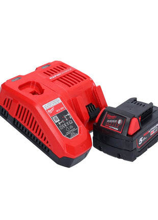 Scie circulaire à main sur batterie Milwaukee M18 BLCS66-501 18 V 190 mm sans balais + 1x batterie 5,0 Ah + chargeur