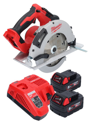 Milwaukee M18 BLCS66-502 Akku Handkreissäge 18 V 190 mm Brushless + 2x Akku 5,0 Ah + Ladegerät