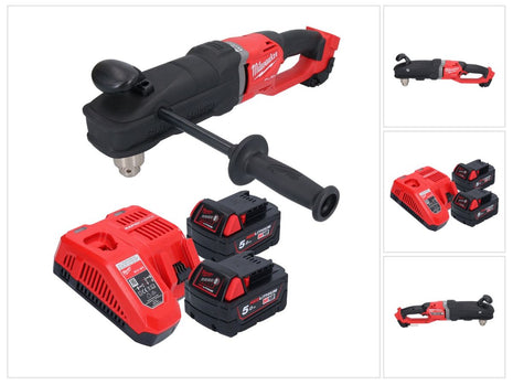 Milwaukee M18 FRAD2-502 Akku Winkelbohrmaschine 18 V 122 Nm Brushless + 2x Akku 5,0 Ah + Ladegerät