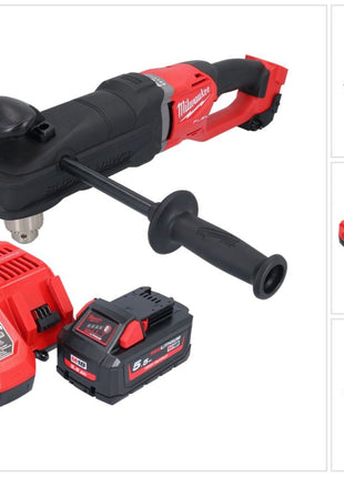 Perceuse d'angle sur batterie Milwaukee M18 FRAD2-551 18 V 122 Nm sans balai + 1x batterie 5,5 Ah + chargeur