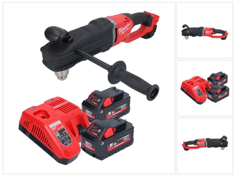 Milwaukee M18 FRAD2-552 Trapano angolare a batteria 18 V 122 Nm brushless + 2x batteria ricaricabile 5,5 Ah + caricatore