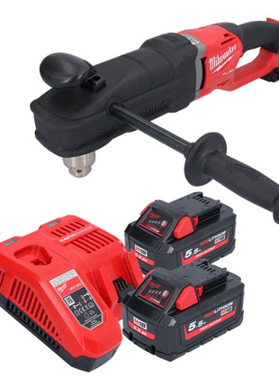 Milwaukee M18 FRAD2-552 Akku Winkelbohrmaschine 18 V 122 Nm Brushless + 2x Akku 5,5 Ah + Ladegerät