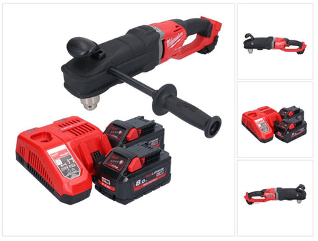 Milwaukee M18 FRAD2-802 Akku Winkelbohrmaschine 18 V 122 Nm Brushless + 2x Akku 8,0 Ah + Ladegerät