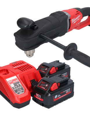 Milwaukee M18 FRAD2-802 Akku Winkelbohrmaschine 18 V 122 Nm Brushless + 2x Akku 8,0 Ah + Ladegerät