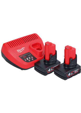 Milwaukee M12 BDC6-402C Akku Rohrreinigungsgerät 12 V + 2x Akku 4,0 Ah + Ladegerät + Spirale + Eimer