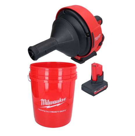 Milwaukee M12 BDC6-501C Akumulatorowa wyciorarka do rur 12 V + 1x akumulator 5,0 Ah + spirala + łyżka - bez ładowarki