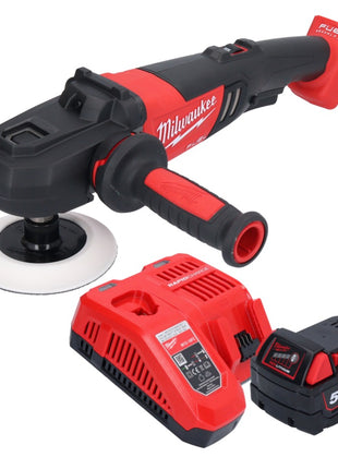 Milwaukee M18 FAP180-501 Akku Polierer 18 V 180 mm Brushless + 1x Akku 5,0 Ah + Ladegerät