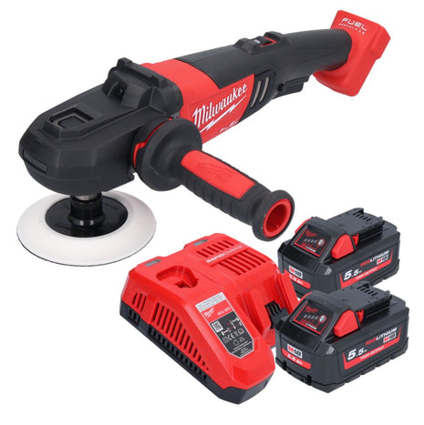 Milwaukee M18 FAP180-552 Polisseuse sans fil 18 V 180 mm Brushless + 2x batterie 5,5 Ah + chargeur