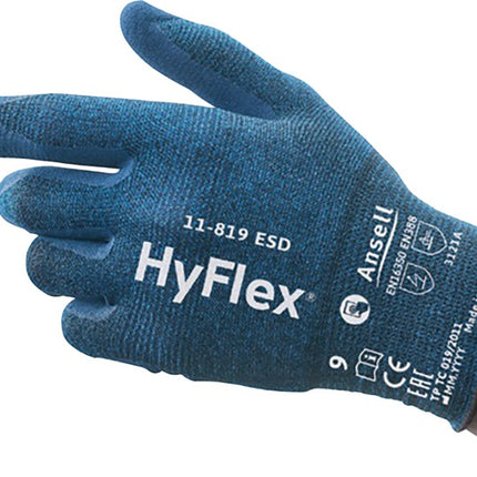 ANSELL Handschuhe HyFlex 11-819 ESD Größe 7 blau ( 4000391219 )