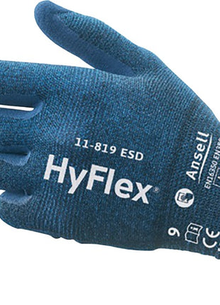 Guantes ANSELL HyFlex 11-819 ESD talla 8 azul (4000391220)