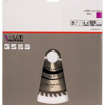 BOSCH Kreissägeblatt Außen-Ø 210 mm Zähnezahl 54 HLTCG ( 4000908905 )